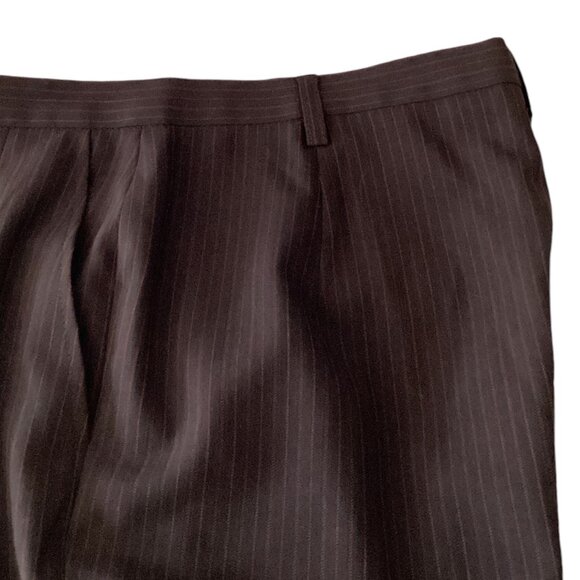 VINTAGE Bianca Washable 2-Piece Pant Suit in Pinstripe Fabric, Size 8, Black/red - Picture 8 of 12